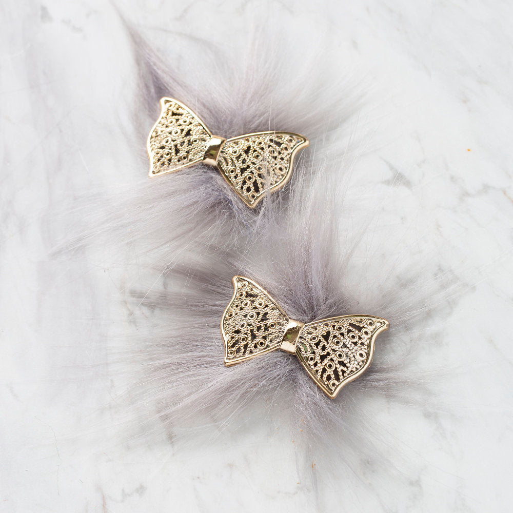 Loren Crafts Patik Süsü 1 Çift - Gri